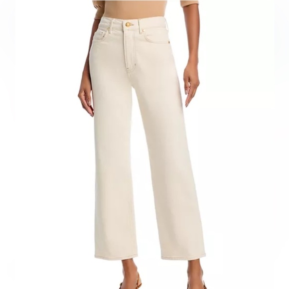 Veronica BeardDylan High Rise Straight Leg Ankle Jeans in Ecru